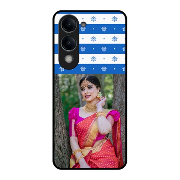 Vivo Y19e Custom Glass Phone Case - Snow Pattern Design