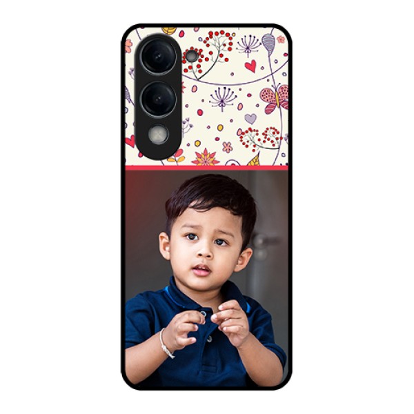 Vivo Y19e Custom Glass Phone Case - Premium Floral Design