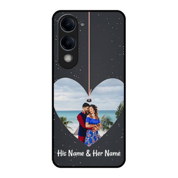 Vivo Y19e Custom Glass Phone Case - Hanging Heart Design