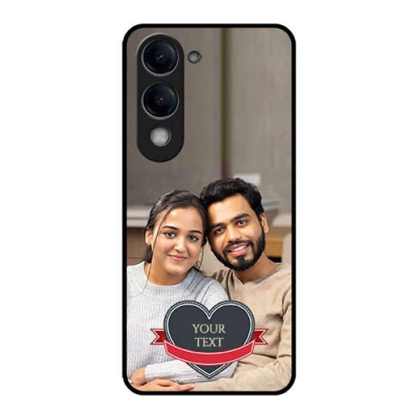 Vivo Y19e Custom Glass Phone Case - Just Married Couple Design