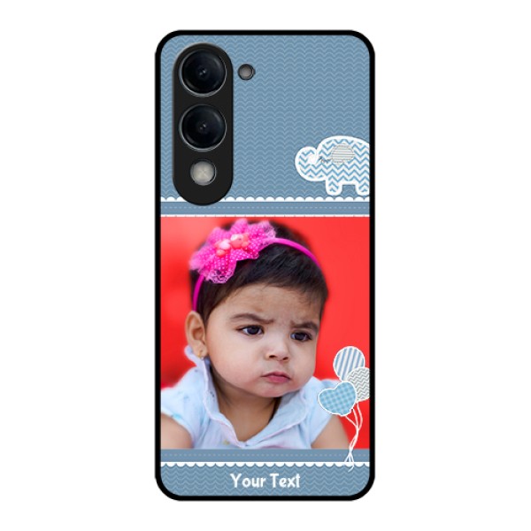 Vivo Y19e Custom Glass Phone Case - With Kids Pattern Design