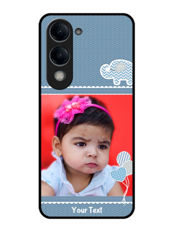 Custom Vivo Y19e Custom Glass Phone Case - With Kids Pattern Design
