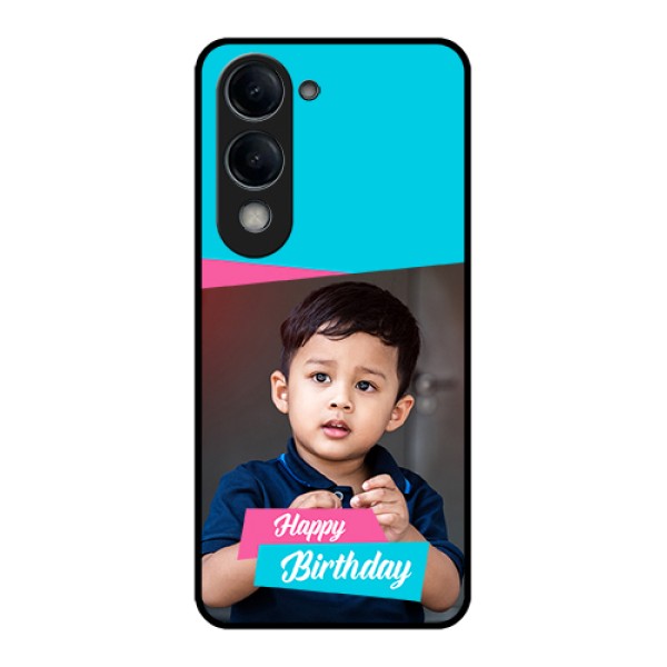 Vivo Y19e Custom Glass Phone Case - Image Holder With 2 Color Design