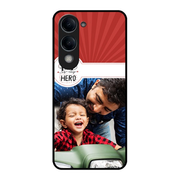 Vivo Y19e Custom Glass Phone Case - My Dad Hero Design