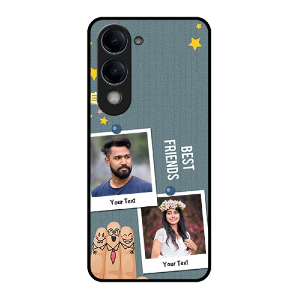 Vivo Y19e Custom Glass Phone Case - Sticky Frames And Friendship Design Vivo Y19e Custom Glass Phone Case - Sticky Frames And Friendship Design