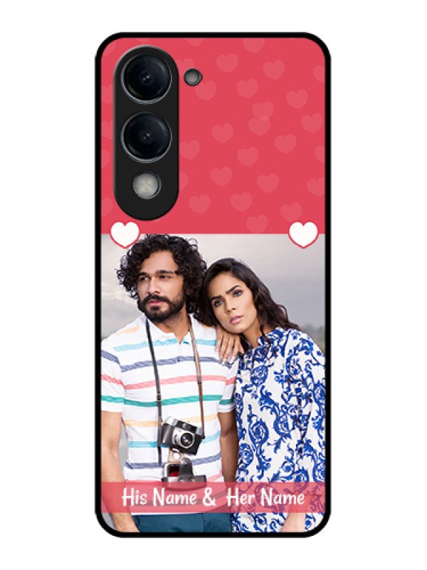Custom Vivo Y19e Custom Glass Phone Case - Simple Love Design