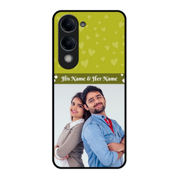 Vivo Y19e Custom Glass Phone Case - You & Me Heart Design