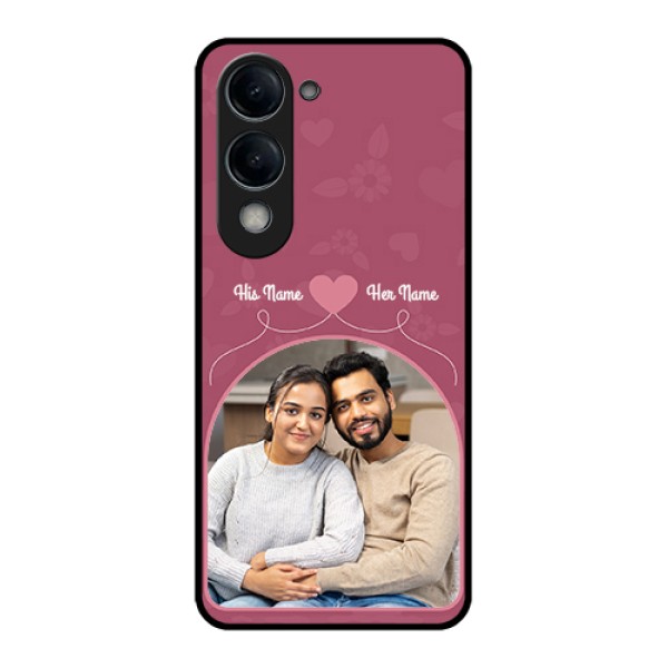 Vivo Y19e Custom Glass Phone Case - Love Floral Design