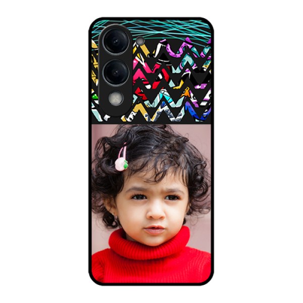 Vivo Y19e Custom Glass Phone Case - Neon Abstract Design