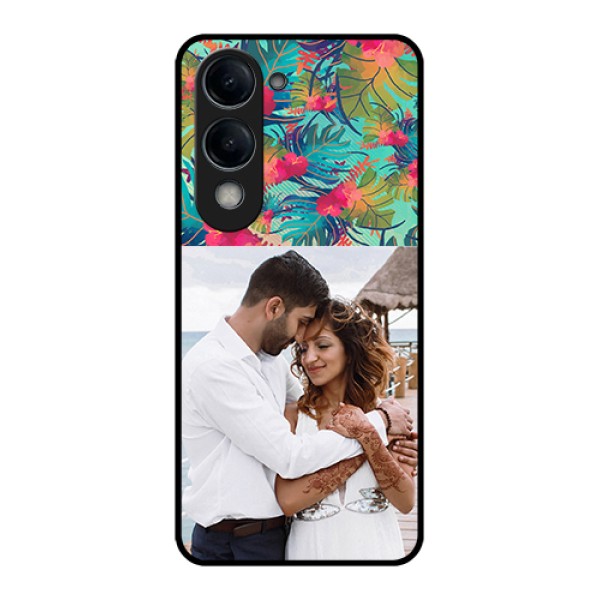 Vivo Y19e Custom Glass Phone Case - Watercolor Floral Design