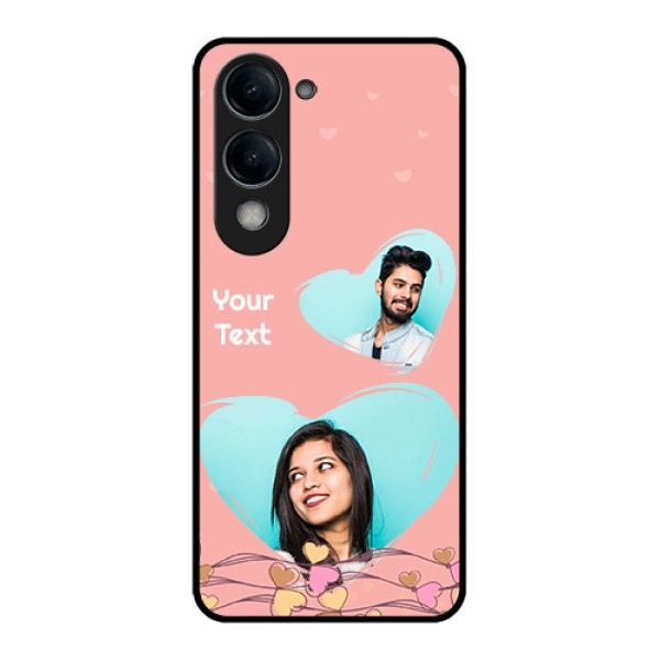 Vivo Y19e Custom Glass Phone Case - Love Doodle Design