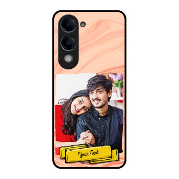 Vivo Y19e Custom Glass Phone Case - Marble Texture Design