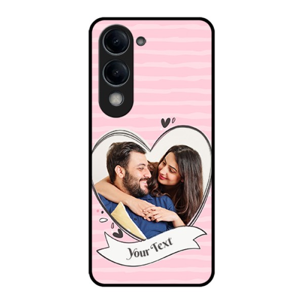 Vivo Y19e Custom Glass Phone Case - Vintage Heart Design