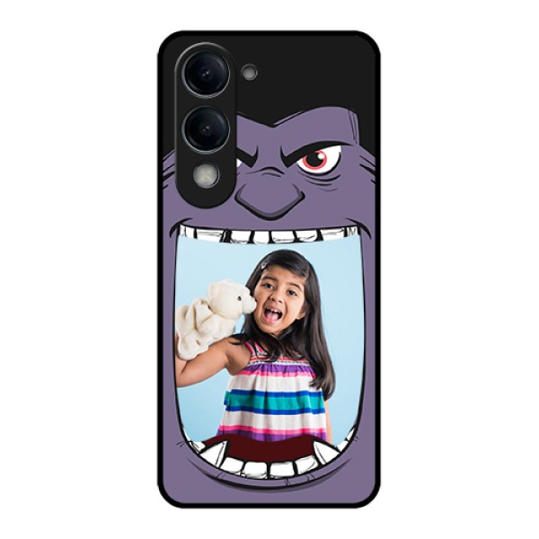Vivo Y19e Custom Glass Phone Case - Angry Monster Design