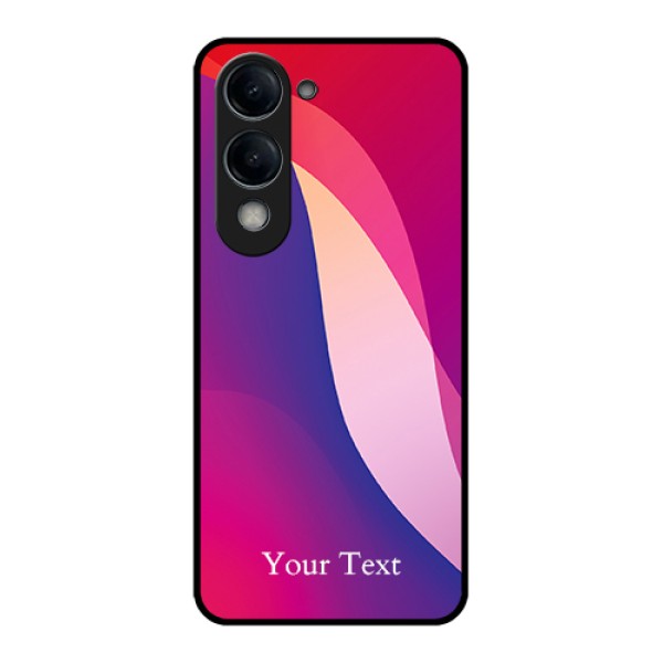 Vivo Y19e Custom Glass Phone Case - Digital Abstract Overlap Design Vivo Y19e Custom Glass Phone Case - Digital Abstract Overlap Design