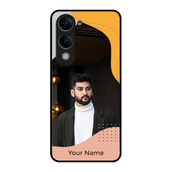 Vivo Y19e Custom Glass Phone Case - Tri - Coloured Overlay Design Vivo Y19e Custom Glass Phone Case - Tri - Coloured Overlay Design