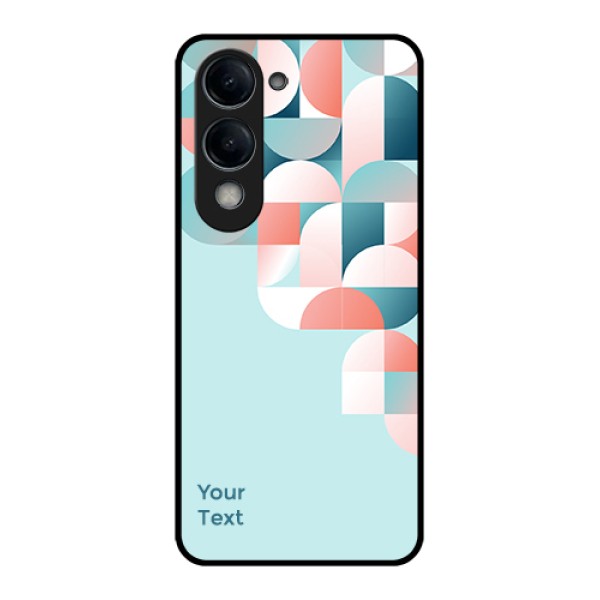 Vivo Y19e Custom Glass Phone Case - Stylish Semi - Circle Pattern Design