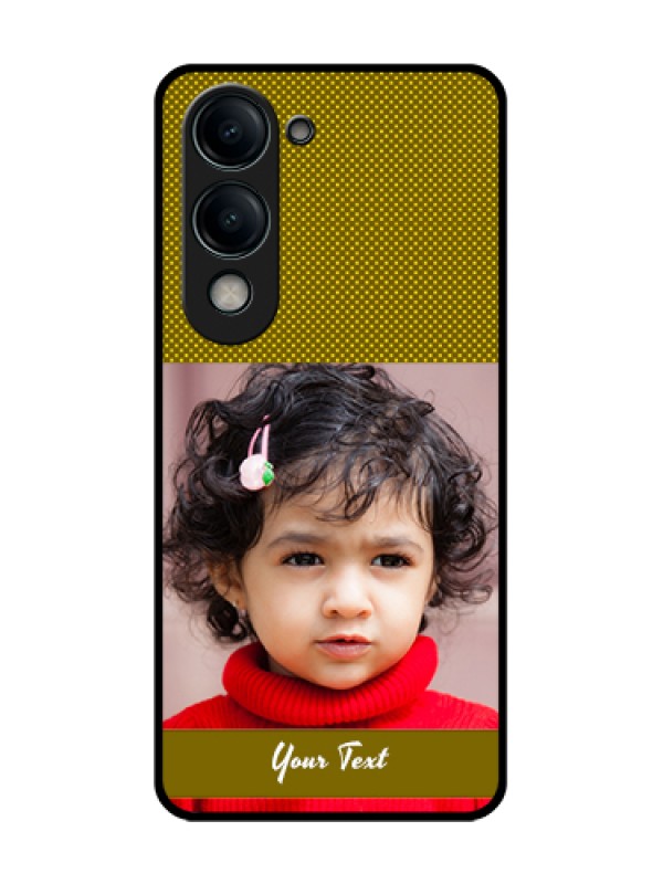 Custom Vivo Y19s 5G Custom Glass Phone Case - Simple Green Color Design