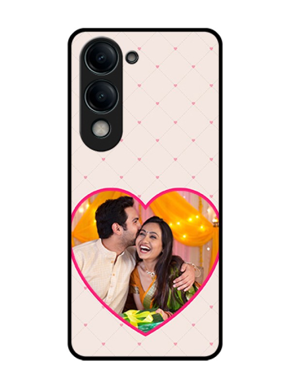 Custom Vivo Y19s 5G Custom Glass Phone Case - Heart Shape Design