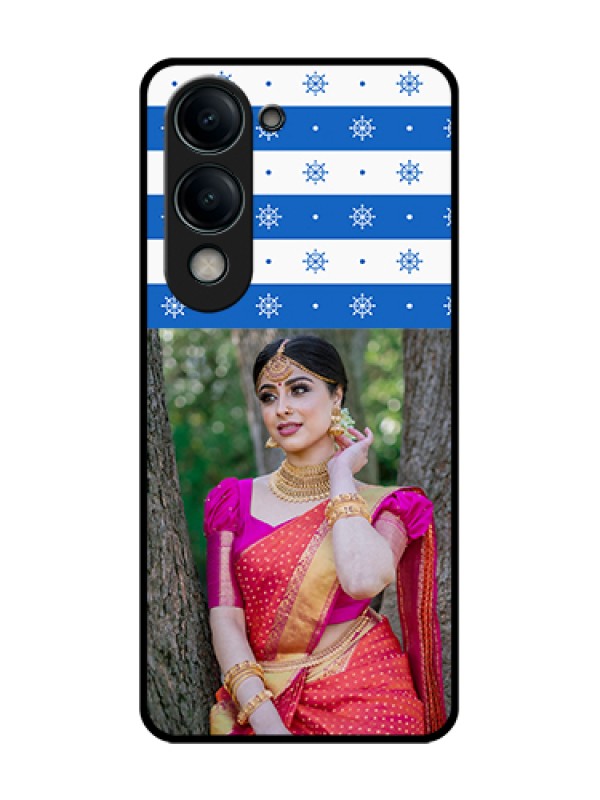 Custom Vivo Y19s 5G Custom Glass Phone Case - Snow Pattern Design