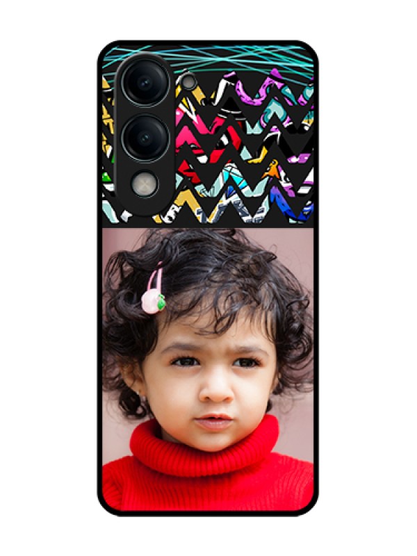 Custom Vivo Y19s 5G Custom Glass Phone Case - Neon Abstract Design