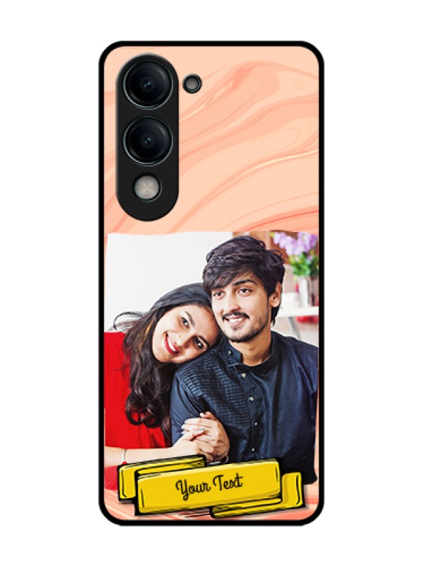 Custom Vivo Y19s 5G Custom Glass Phone Case - Marble Texture Design