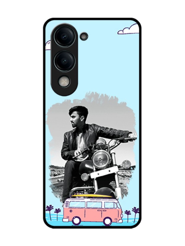 Custom Vivo Y19s 5G Custom Glass Phone Case - Travel & Adventure Design