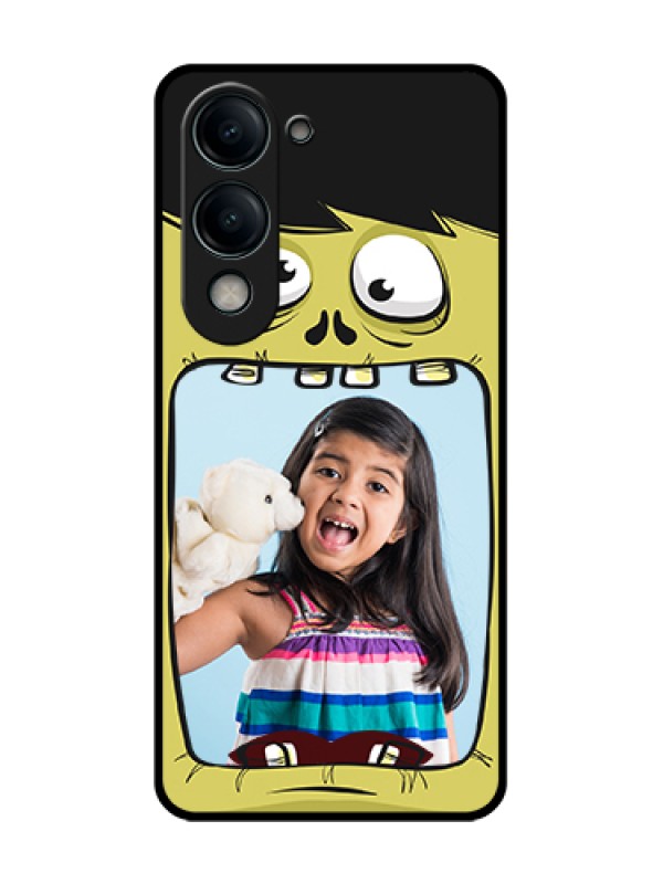 Custom Vivo Y19s 5G Custom Glass Phone Case - Cartoon Monster Back Case Design