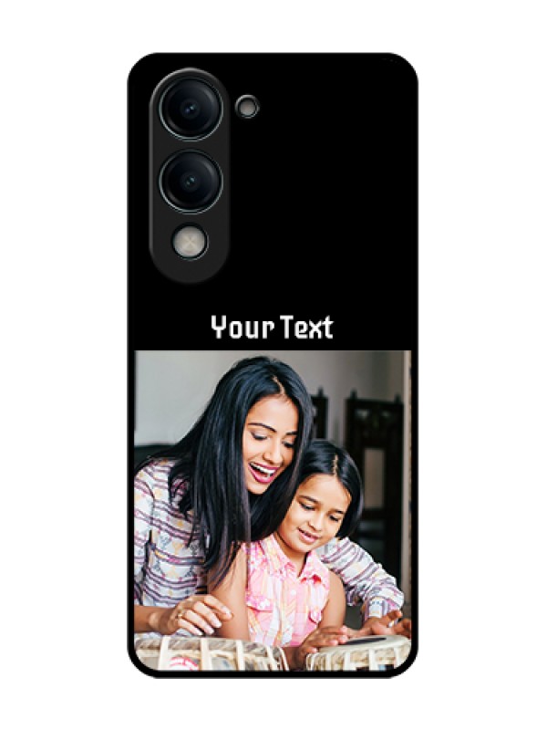 Custom Vivo Y19s 5G Custom Glass Phone Case - Photo With Name Design