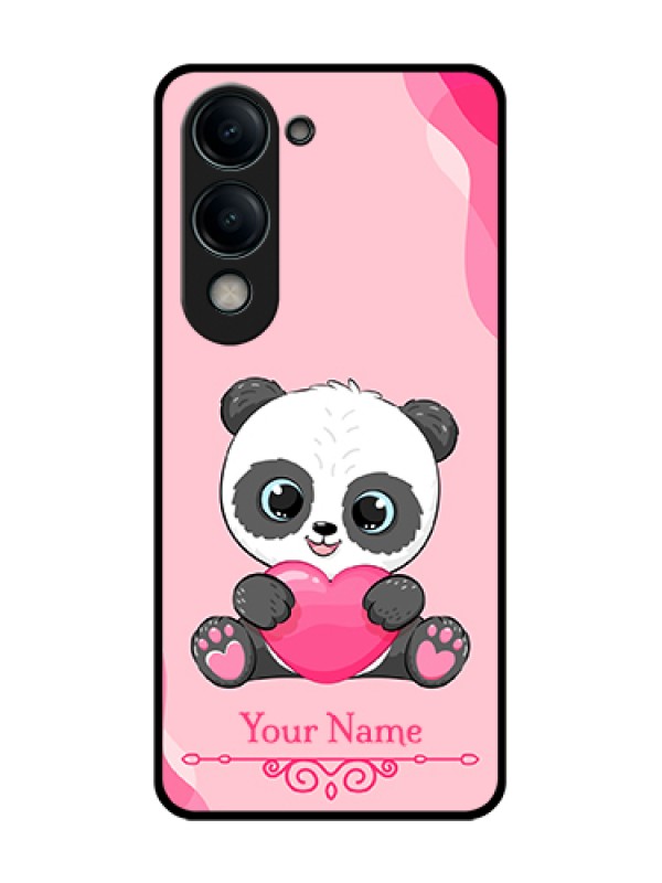 Custom Vivo Y19s 5G Custom Glass Phone Case - Cute Panda Design
