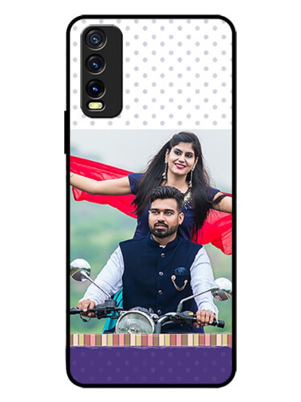 Custom Vivo Y20 Photo Printing on Glass Case  - Cute Family Design