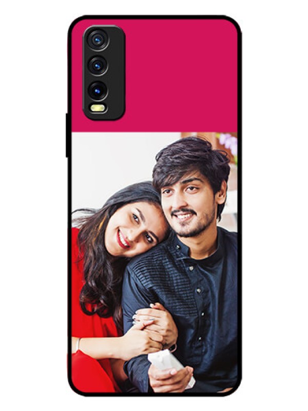 Custom Vivo Y20 Custom Glass Mobile Case  - Anniversary Cover Design