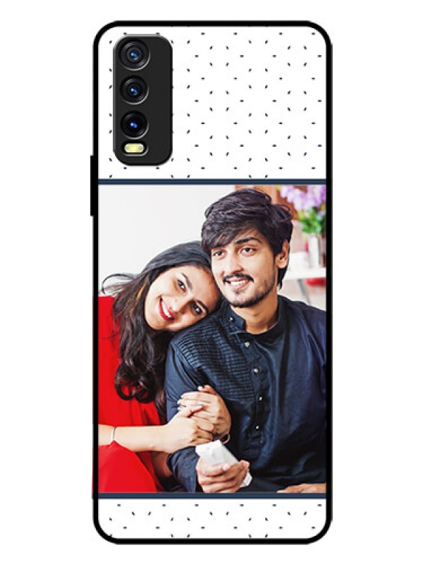 Custom Vivo Y20 Personalized Glass Phone Case  - Premium Dot Design