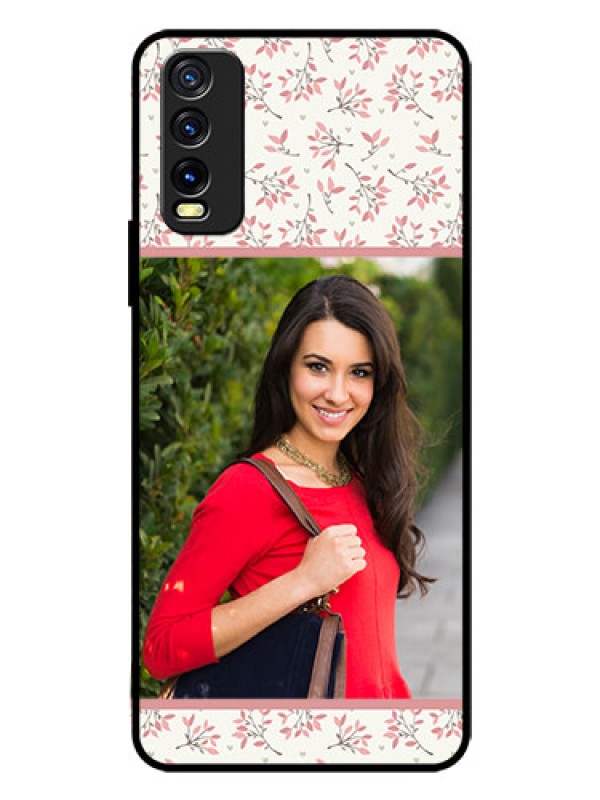 Custom Vivo Y20 Custom Glass Phone Case  - Premium Floral Design