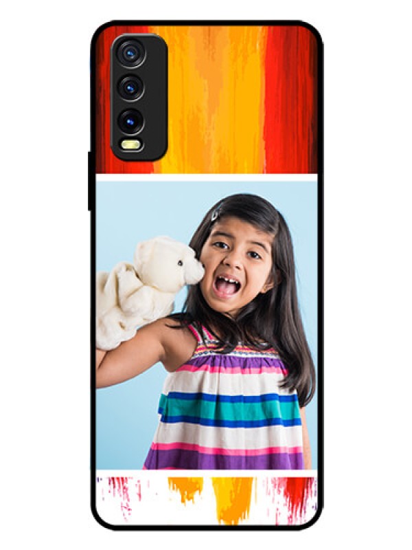 Custom Vivo Y20 Personalized Glass Phone Case  - Multi Color Design
