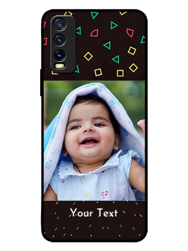 Custom Vivo Y20 Custom Glass Phone Case  - with confetti birthday design