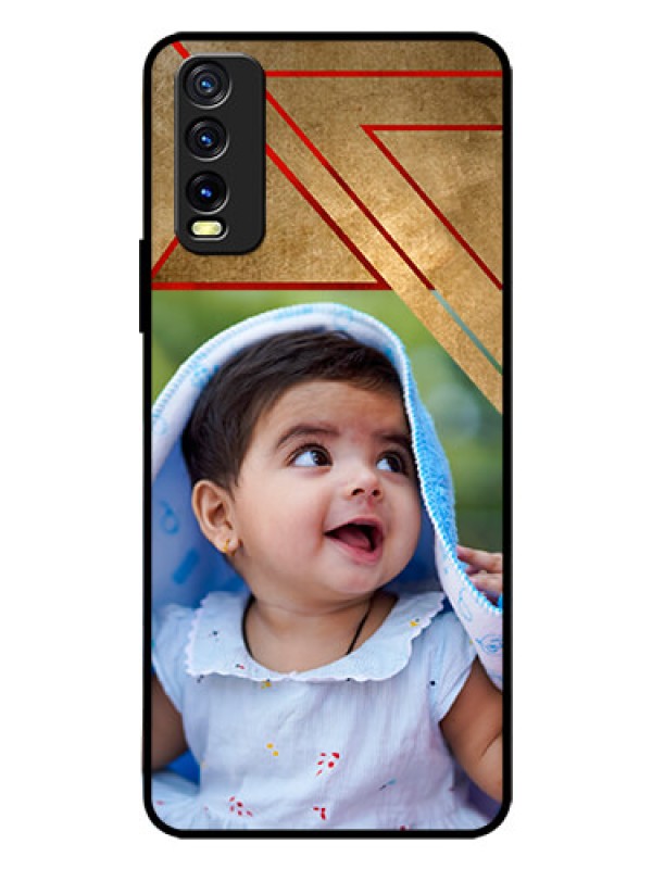 Custom Vivo Y20 Personalized Glass Phone Case  - Gradient Abstract Texture Design