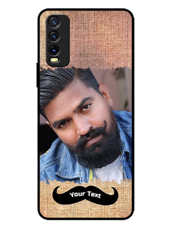 Custom Vivo Y20 Personalized Glass Phone Case  - with Texture Design