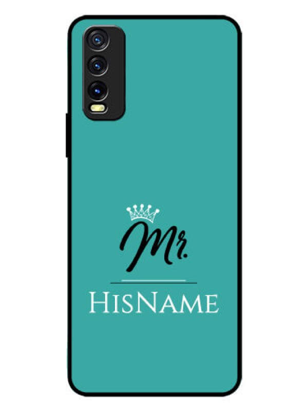 Custom Vivo Y20 Custom Glass Phone Case Mr with Name