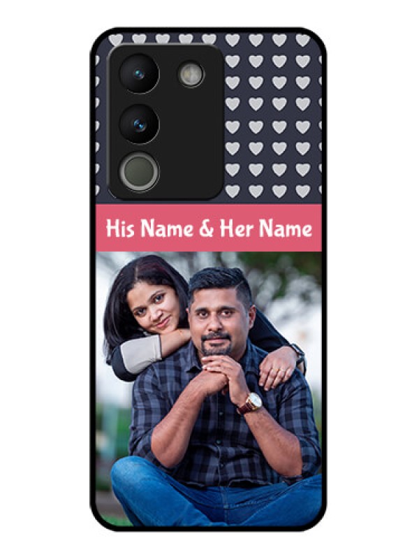 Custom Vivo Y200 5G Custom Glass Phone Case - Love Symbols Design