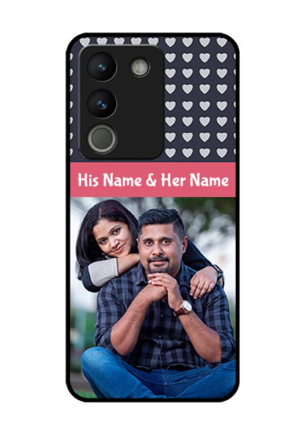 Vivo Y200 5G Custom Glass Phone Case - Love Symbols Design