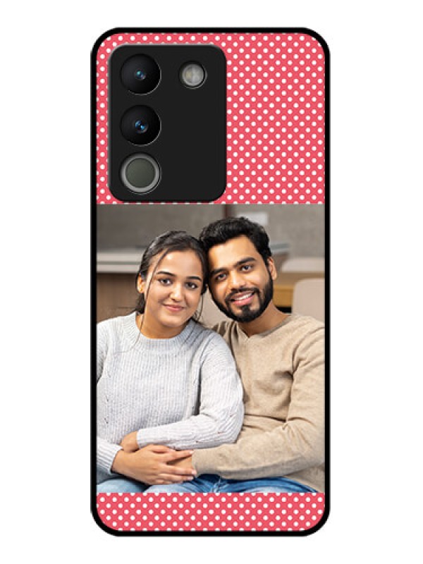Custom Vivo Y200 5G Custom Glass Phone Case - White Dotted Design