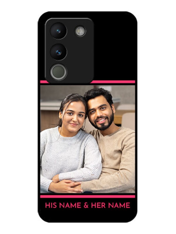 Custom Vivo Y200 5G Custom Glass Phone Case - With Add Text Design