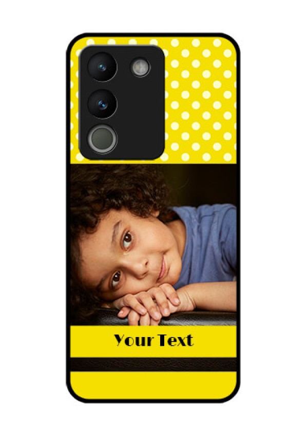 Vivo Y200 5G Custom Glass Phone Case - Bright Yellow Case Design