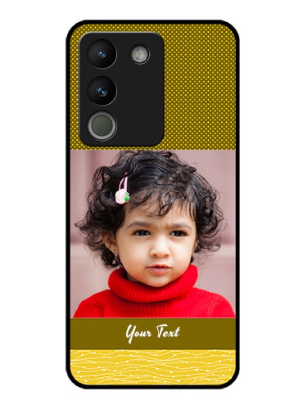 Custom Vivo Y200 5G Custom Glass Phone Case - Simple Green Color Design