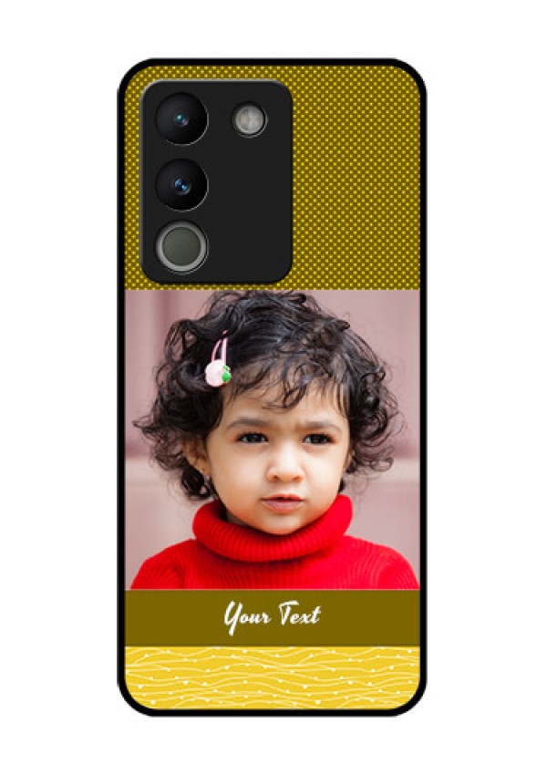 Vivo Y200 5G Custom Glass Phone Case - Simple Green Color Design