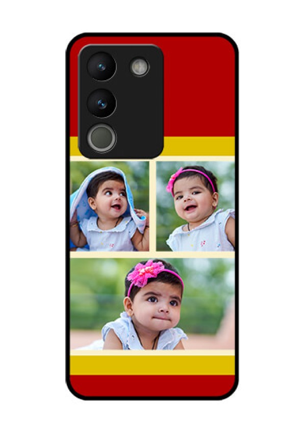 Vivo Y200 5G Custom Glass Phone Case - Multiple Pic Upload Design