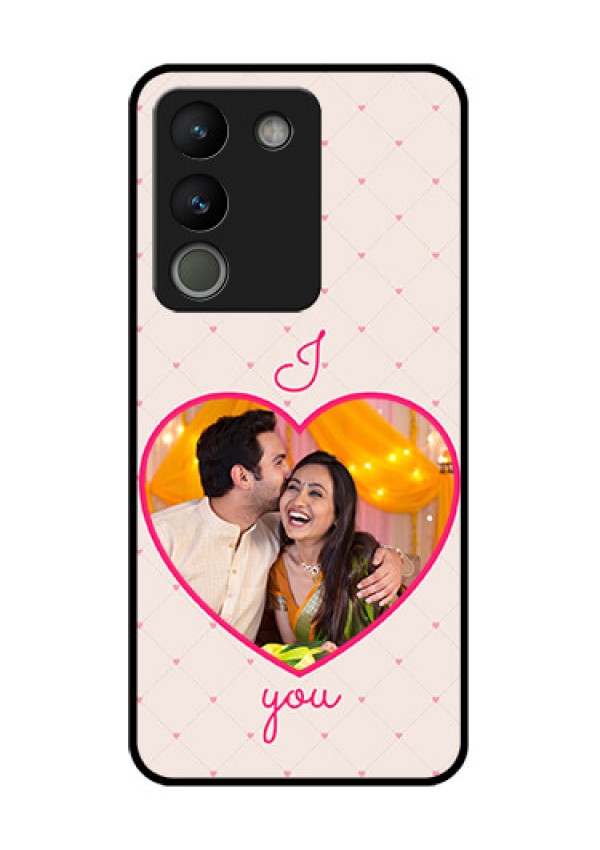 Vivo Y200 5G Custom Glass Phone Case - Heart Shape Design