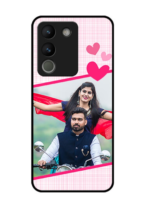 Vivo Y200 5G Custom Glass Phone Case - Love Shape Heart Design