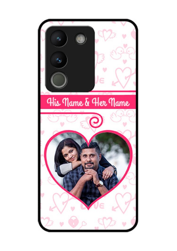 Vivo Y200 5G Custom Glass Phone Case - Heart Shape Love Design